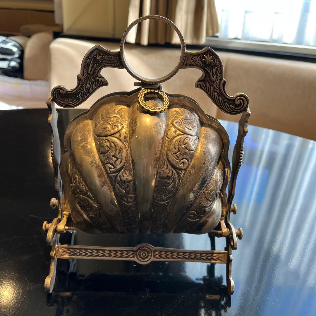 アンティーク　銀製　クッキー入れ