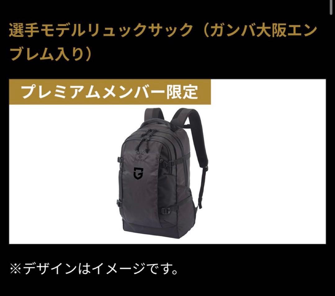 ガンバ大阪 ファンクラブプレミアム特典 hummel ブラックバックパック