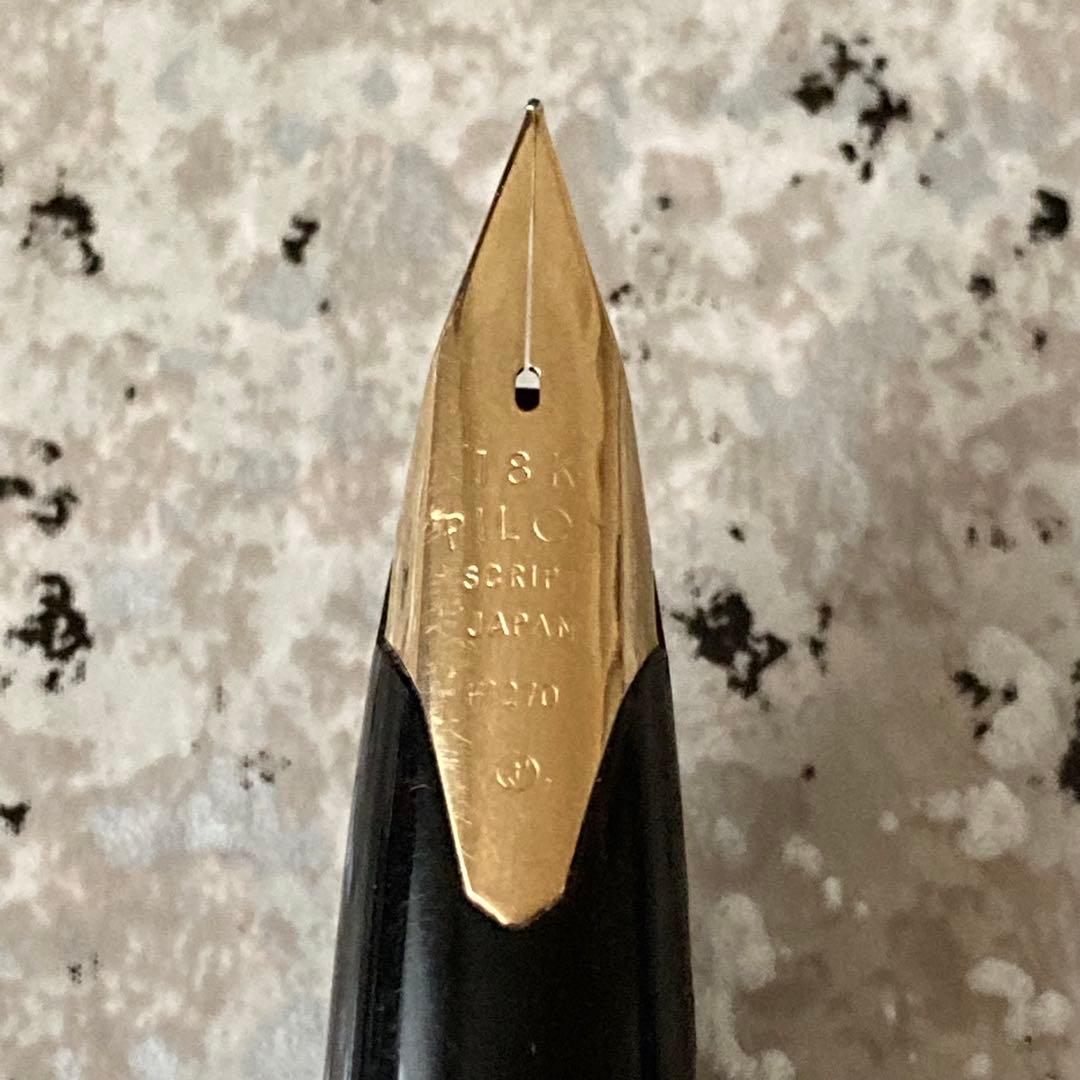 #116 オーバーホール済み 万年筆 プラチナ　PLATINUM ロング18k