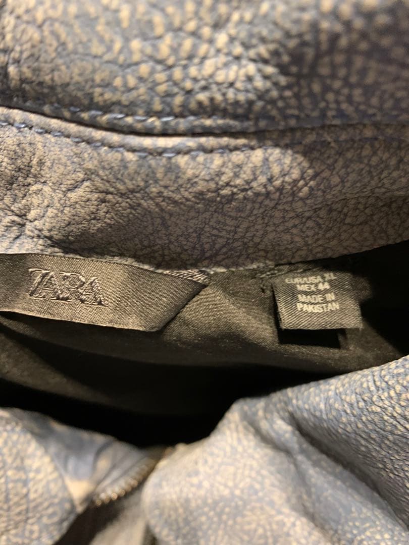 美品　ZARA 本革バッファローレザージャケット