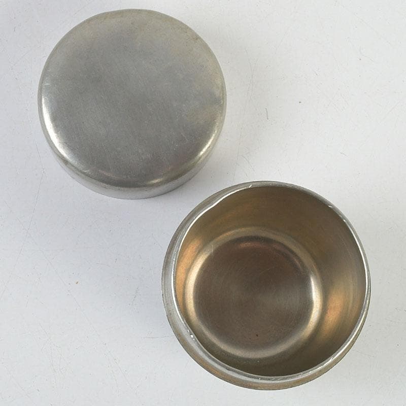 茶道具　本錫製　棗　時代箱　V　9414