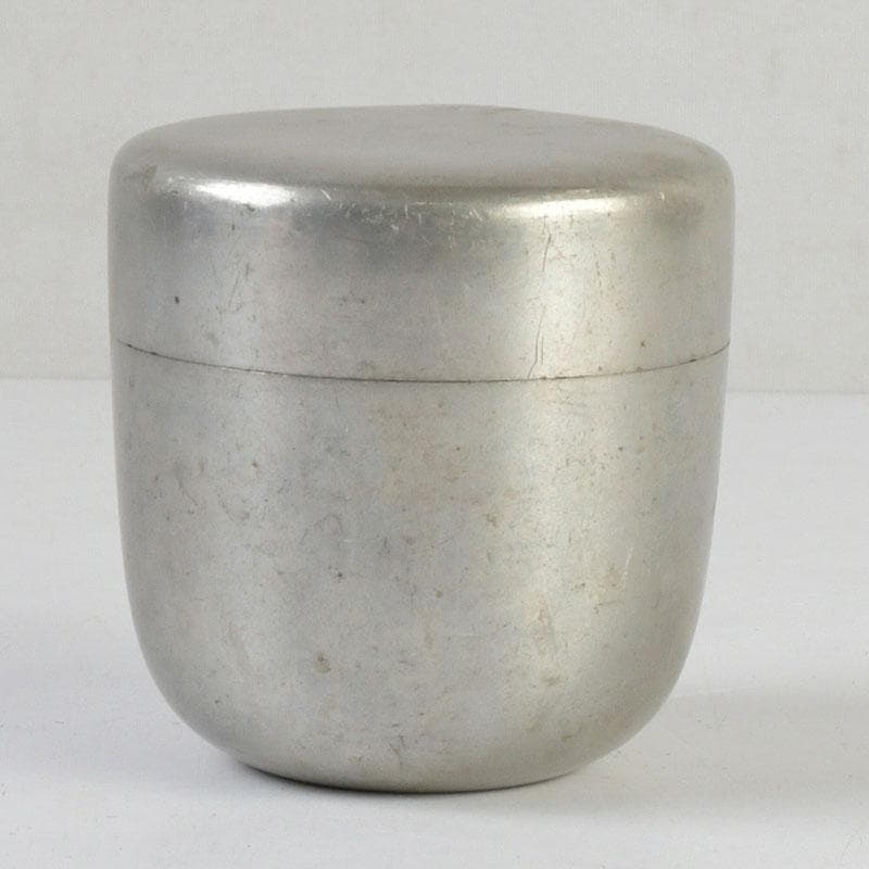 茶道具　本錫製　棗　時代箱　V　9414