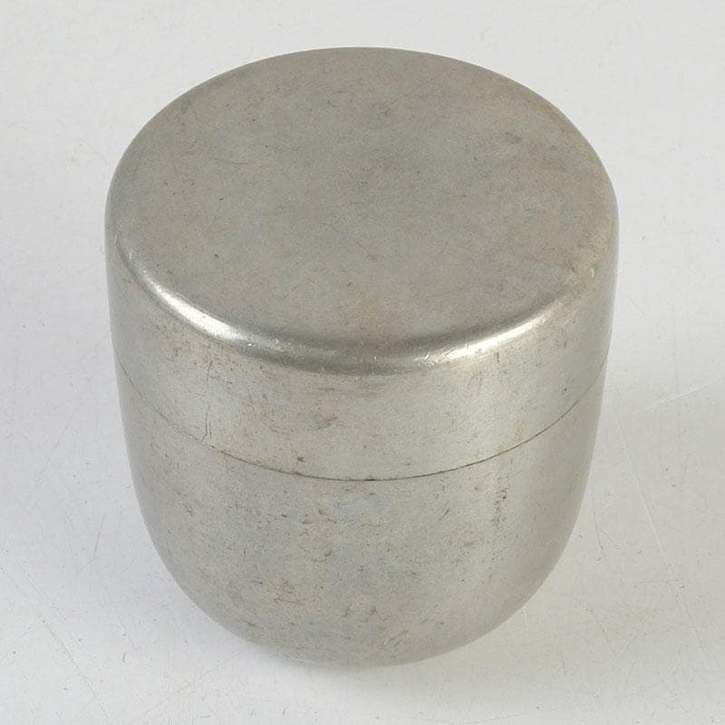 茶道具　本錫製　棗　時代箱　V　9414