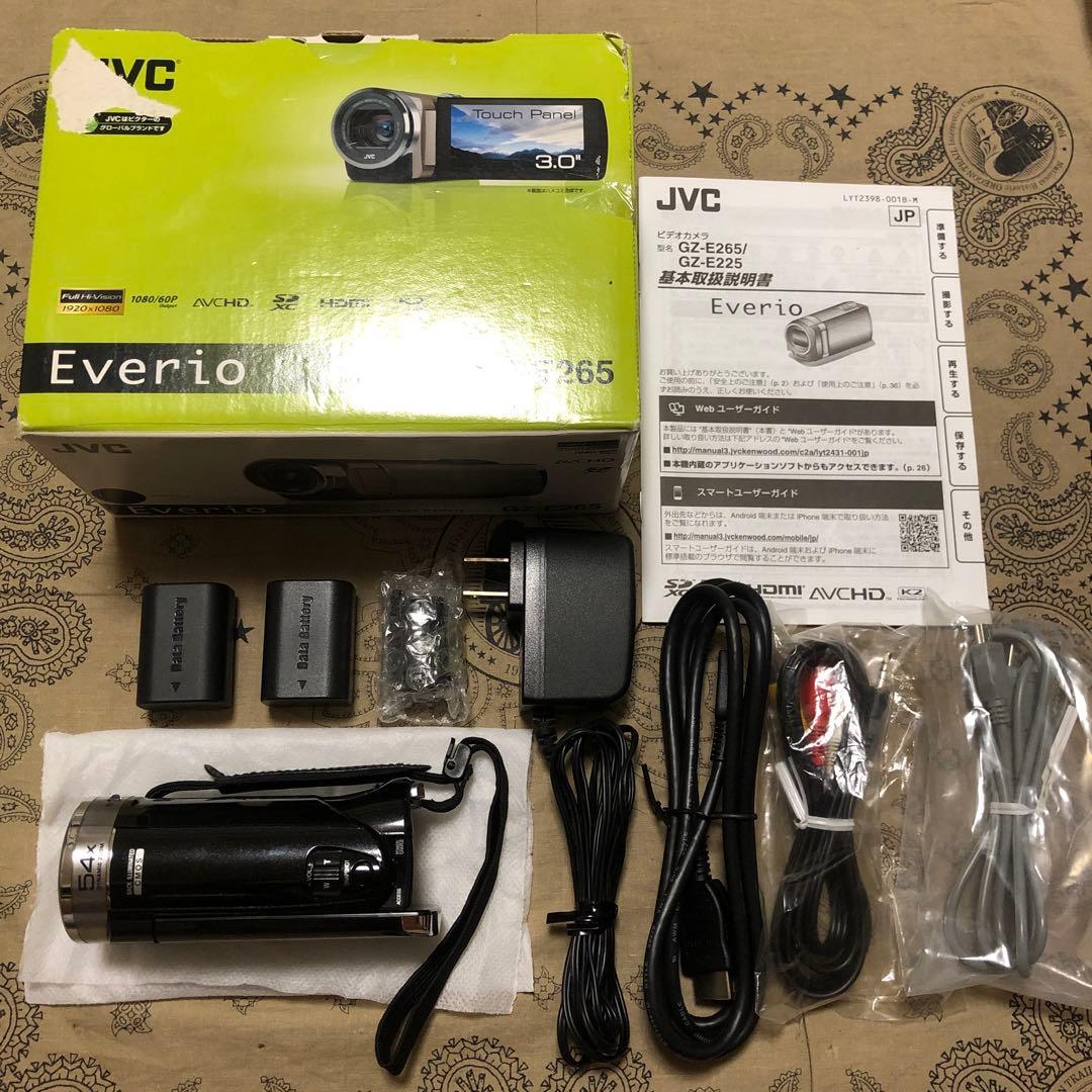 極美品 JVC Everio GZ-E265 バッテリー2個付 ビデオカメラ