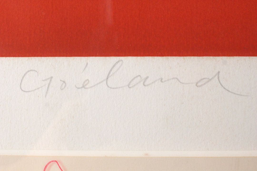 No5304 額装　井上公三　「Goeland III」　かもめ　版画　送料無料