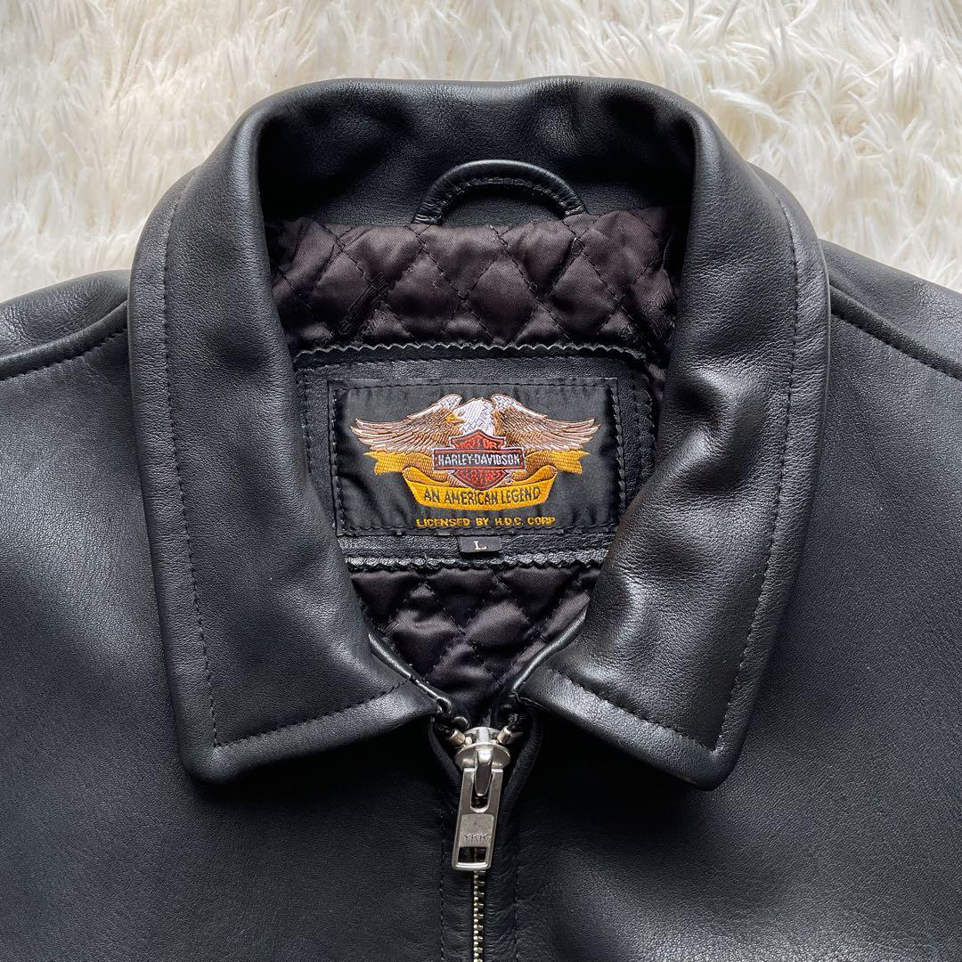人気✨ハーレーダビッドソン　レザージャケット　シングルライダース　L ブラック