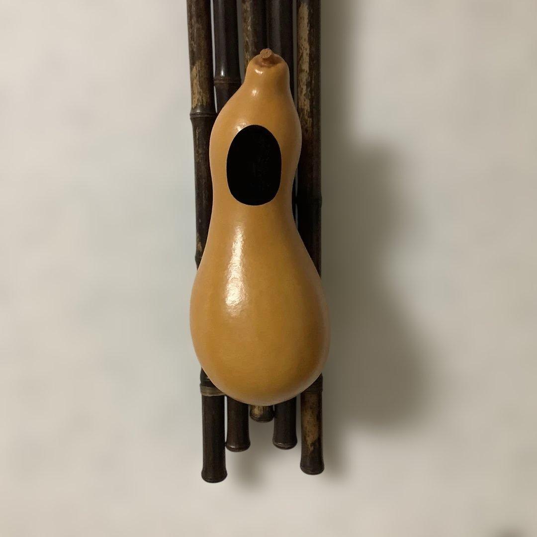 瓢栄 作 瓢箪 ひょうたん 花器 華道具 古美術 壁掛け 高さ　花瓶 瓢箪型