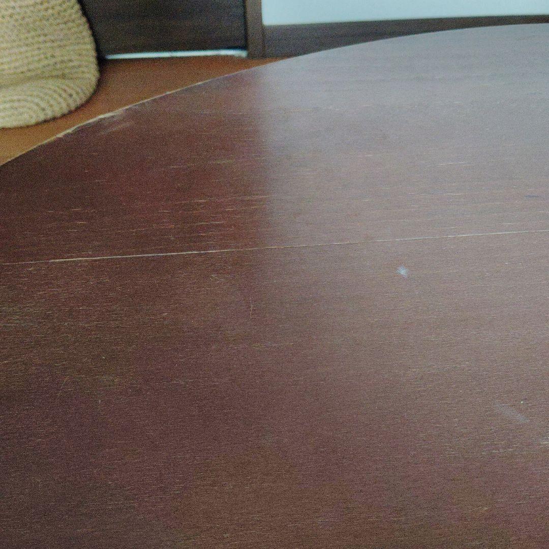 【お値引中】アンティーク　楕円形ダークブラウン木製座卓