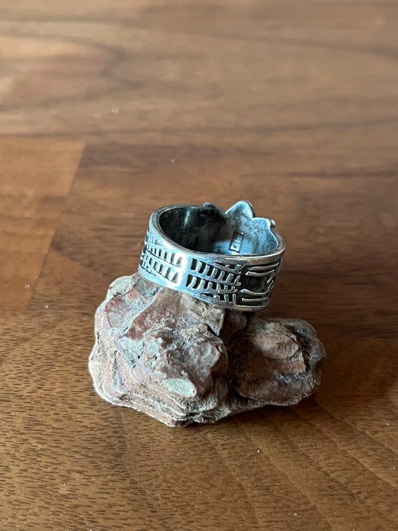 ホピ　ジェラルド・ ロマヴェンテマ　インディアンジュエリー リング サンフェイス