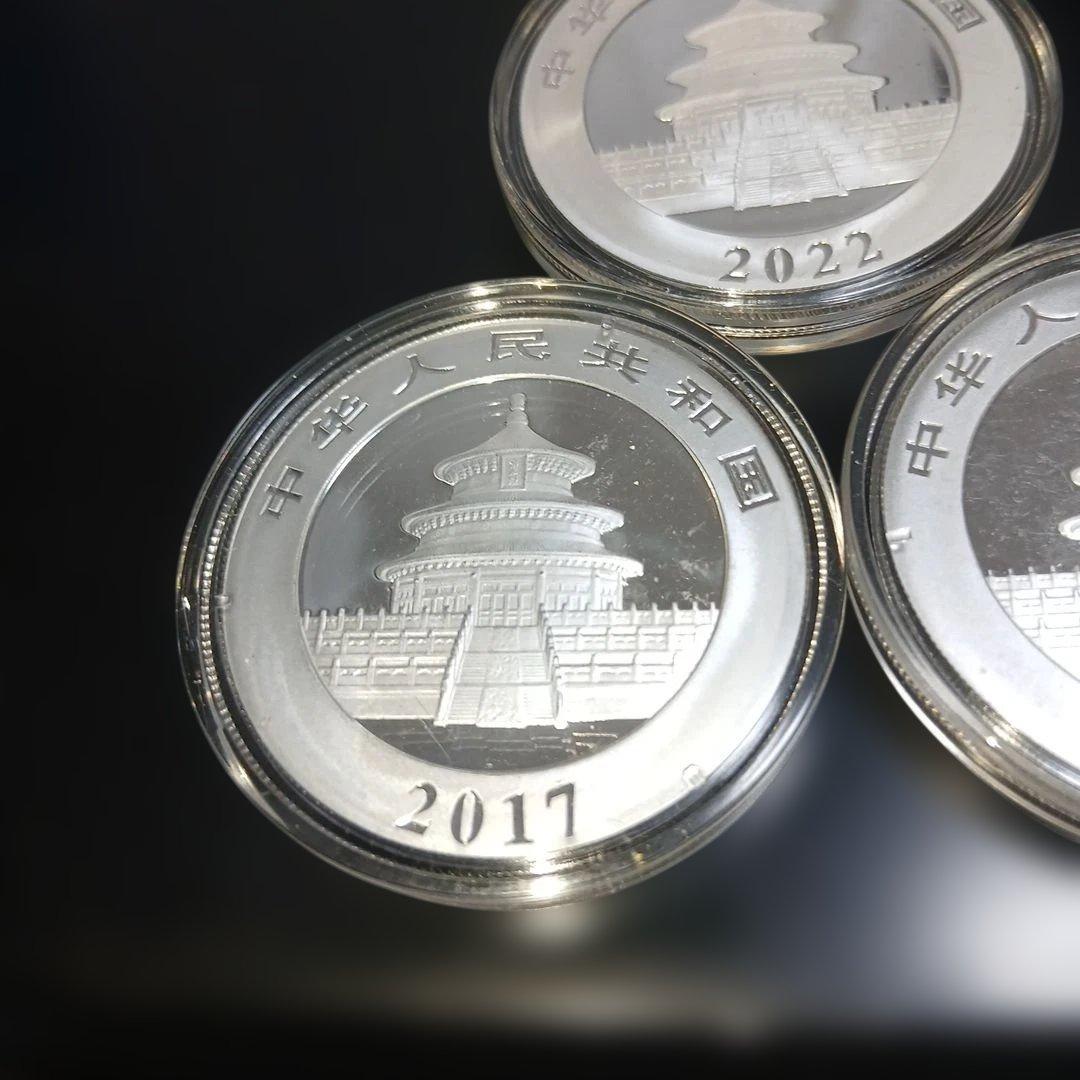純銀パンダ 銀貨 2010・2017・2022年 3枚セット