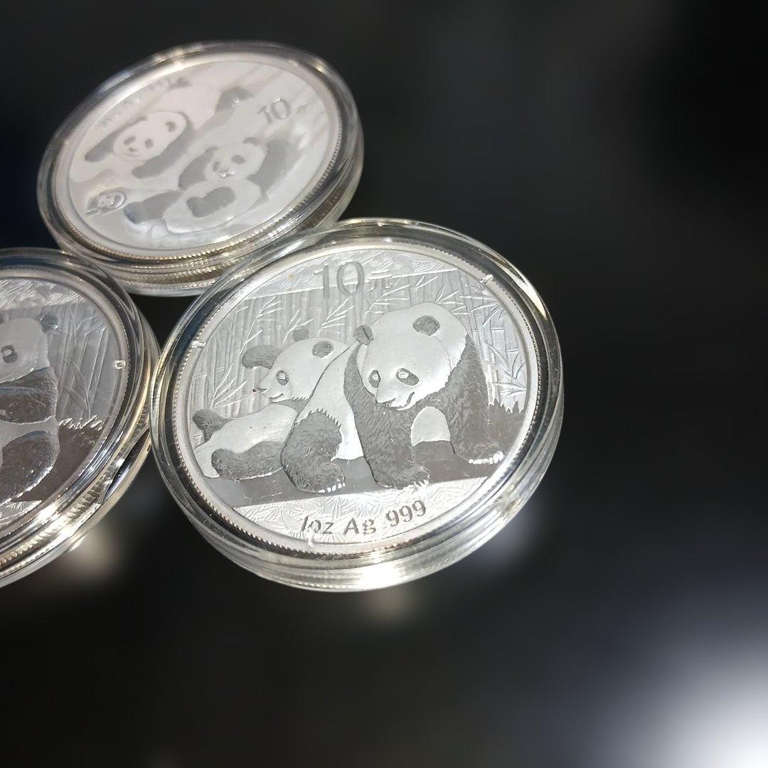 純銀パンダ 銀貨 2010・2017・2022年 3枚セット