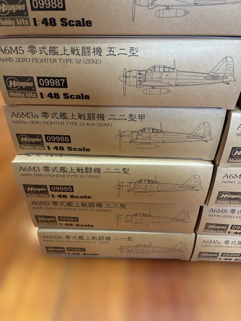 ハセガワ65周年記念　零戦全形式フルコンプリートセット15機種