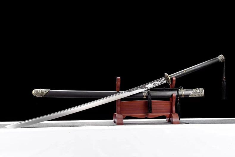 【屠龍苗刀二】繍春刀 牛尾刀 苗刀 手鍛造打 鋼刀 冷兵器 古兵器 武具 両手刀