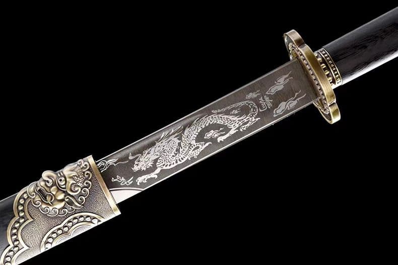 【屠龍苗刀二】繍春刀 牛尾刀 苗刀 手鍛造打 鋼刀 冷兵器 古兵器 武具 両手刀