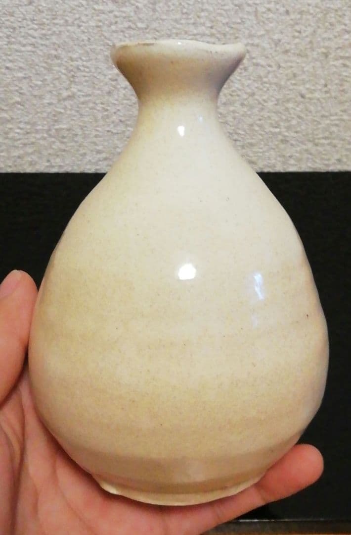 金重素山作　粉引　徳利　共箱　酒器