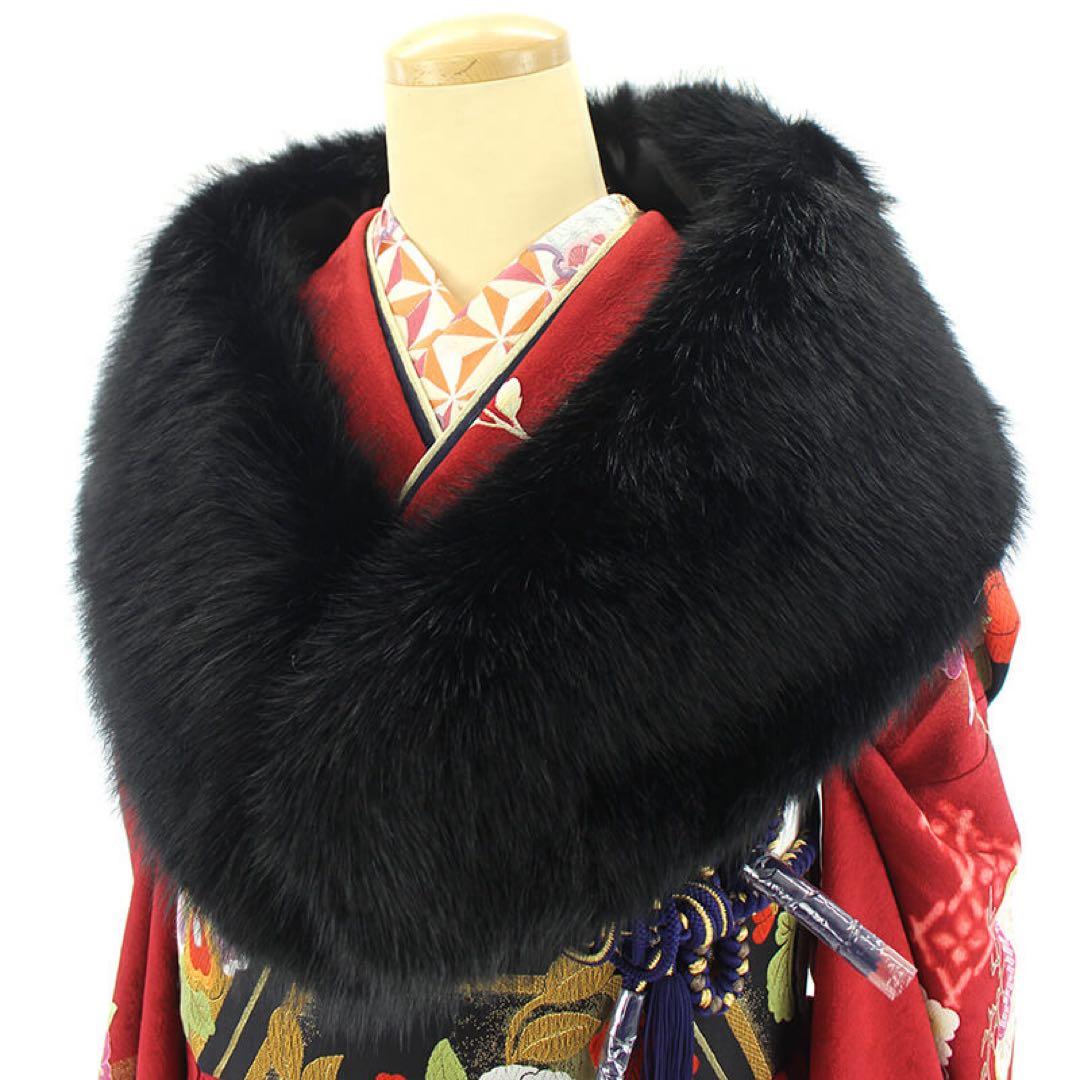 レース振袖 着物 フルセット ( + バッグ ファー 付き )