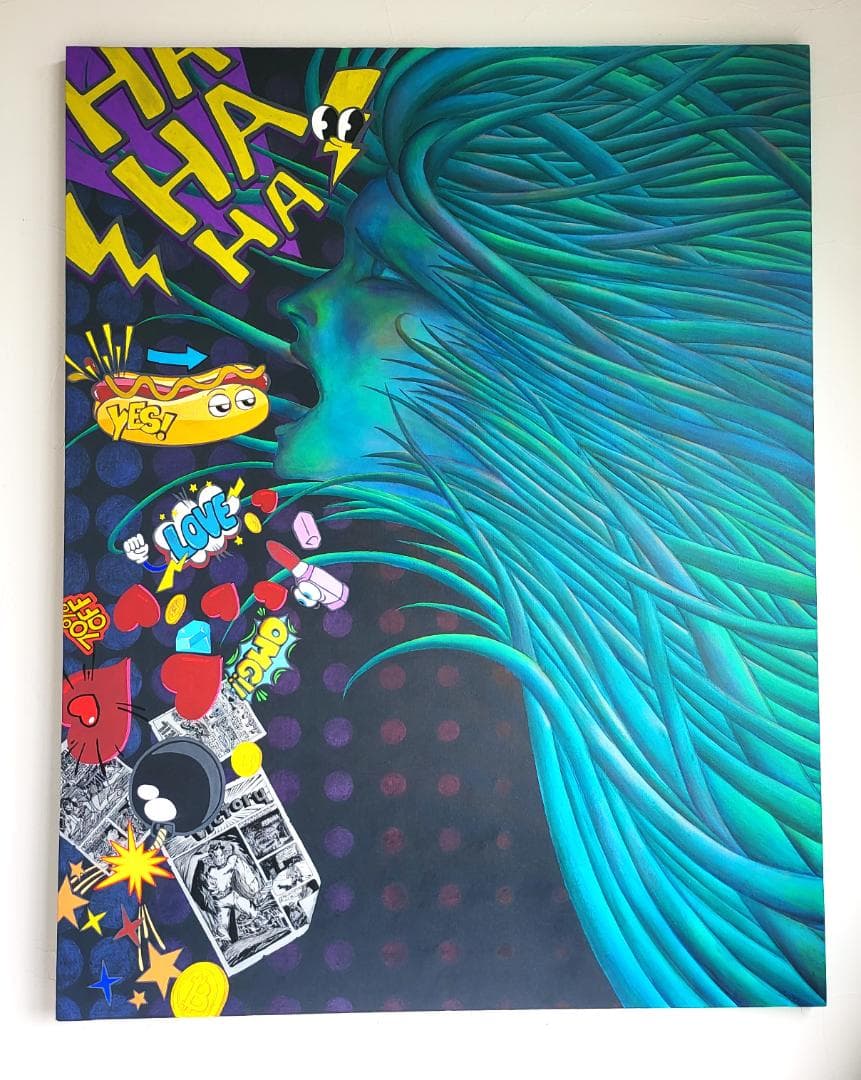 奇天烈Ⅰ / モダン画 キャンバス 117×91㎝ F50 原画のみ 現代アート