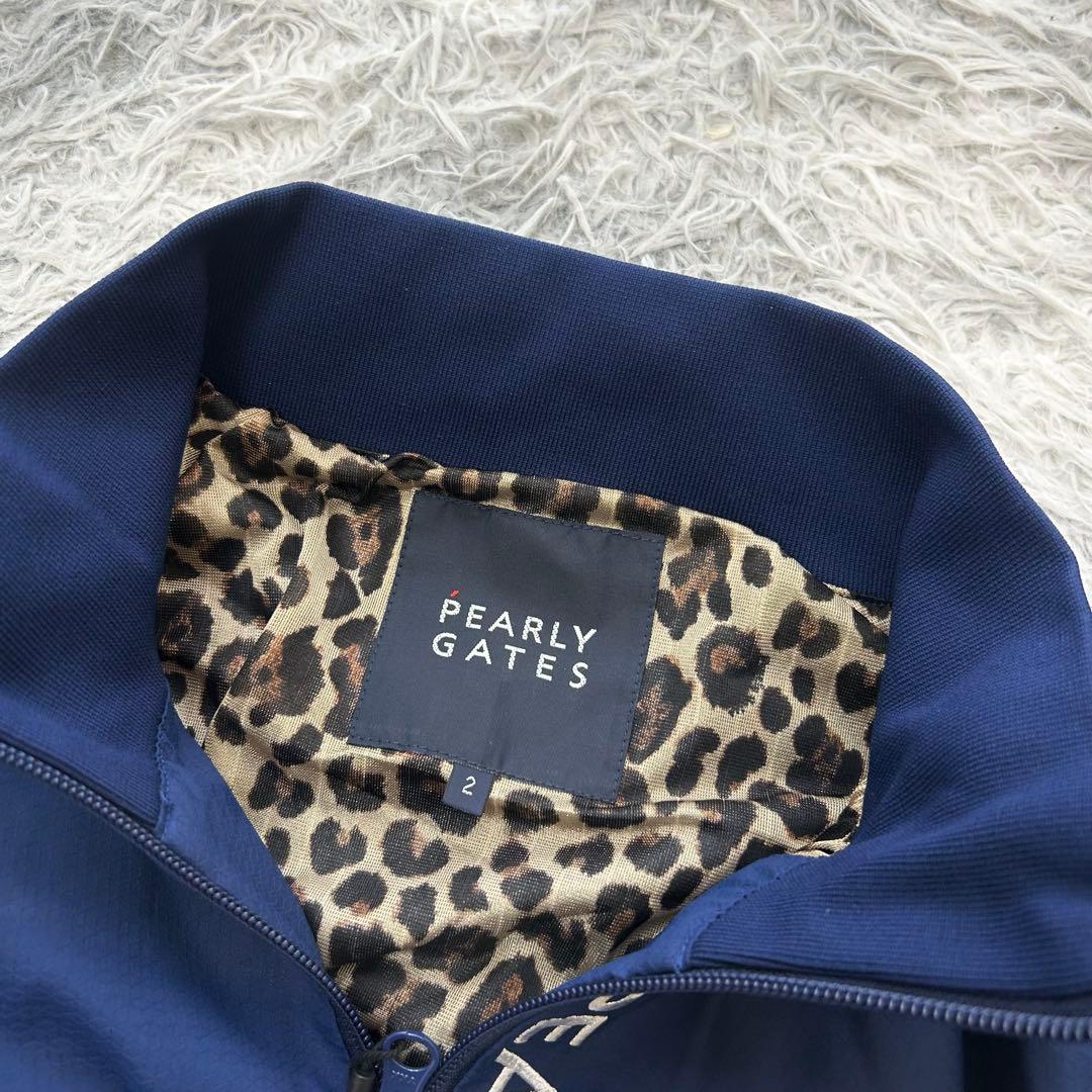 新品　パーリーゲイツ　ジャケット　ブルー　レオパード　ブルー　青　サイズ2