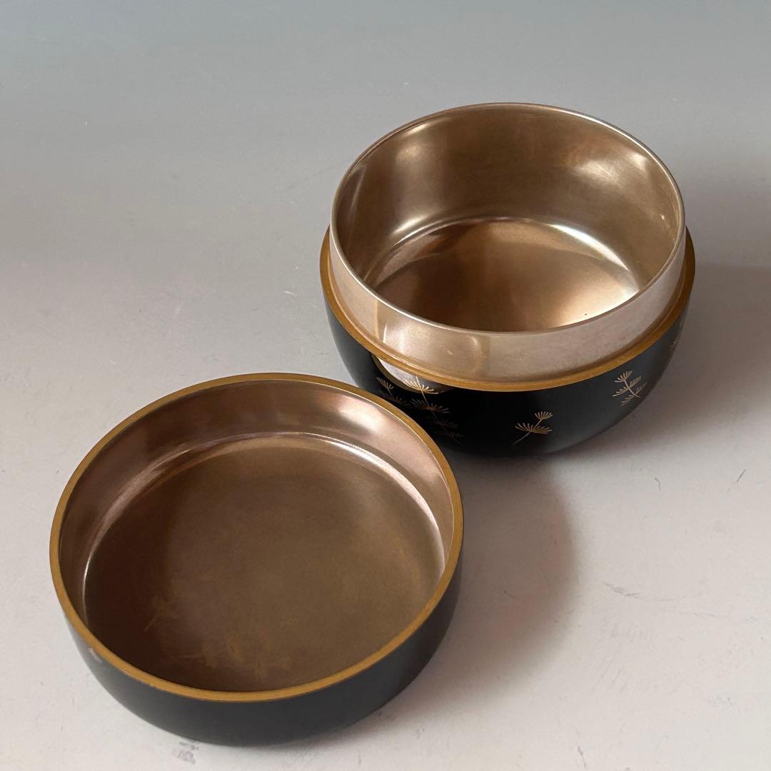 茶道具　輪島塗　金魚蒔絵　平棗　鈴谷鐵五郎　共箱　漆芸　夏　涼しげ　キンギョ