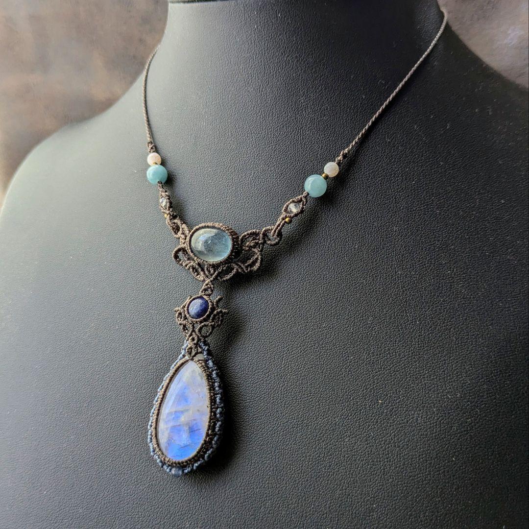 1266 マクラメハンドメイドネックレス