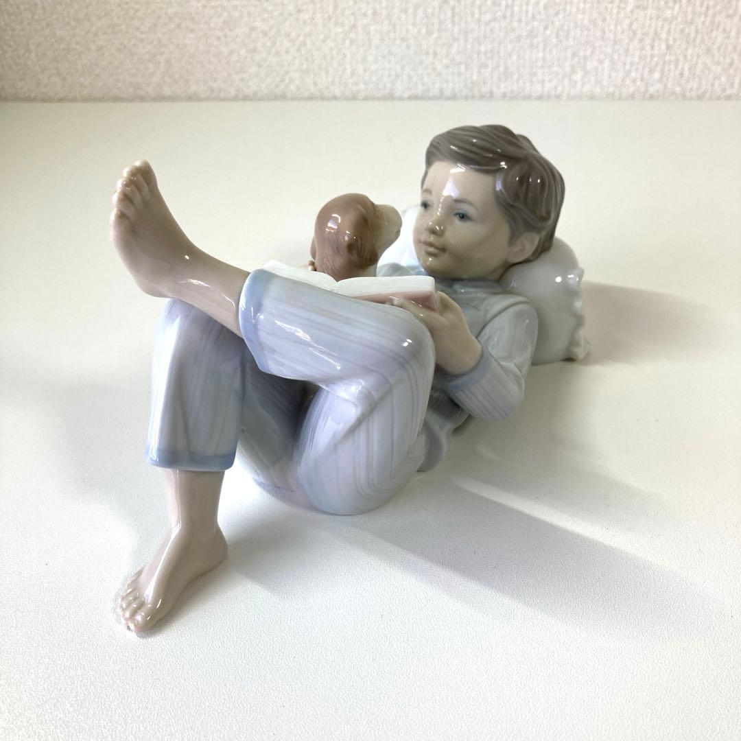 【レア美品】LLADRO フィギュリン No.8034 僕にも読んで