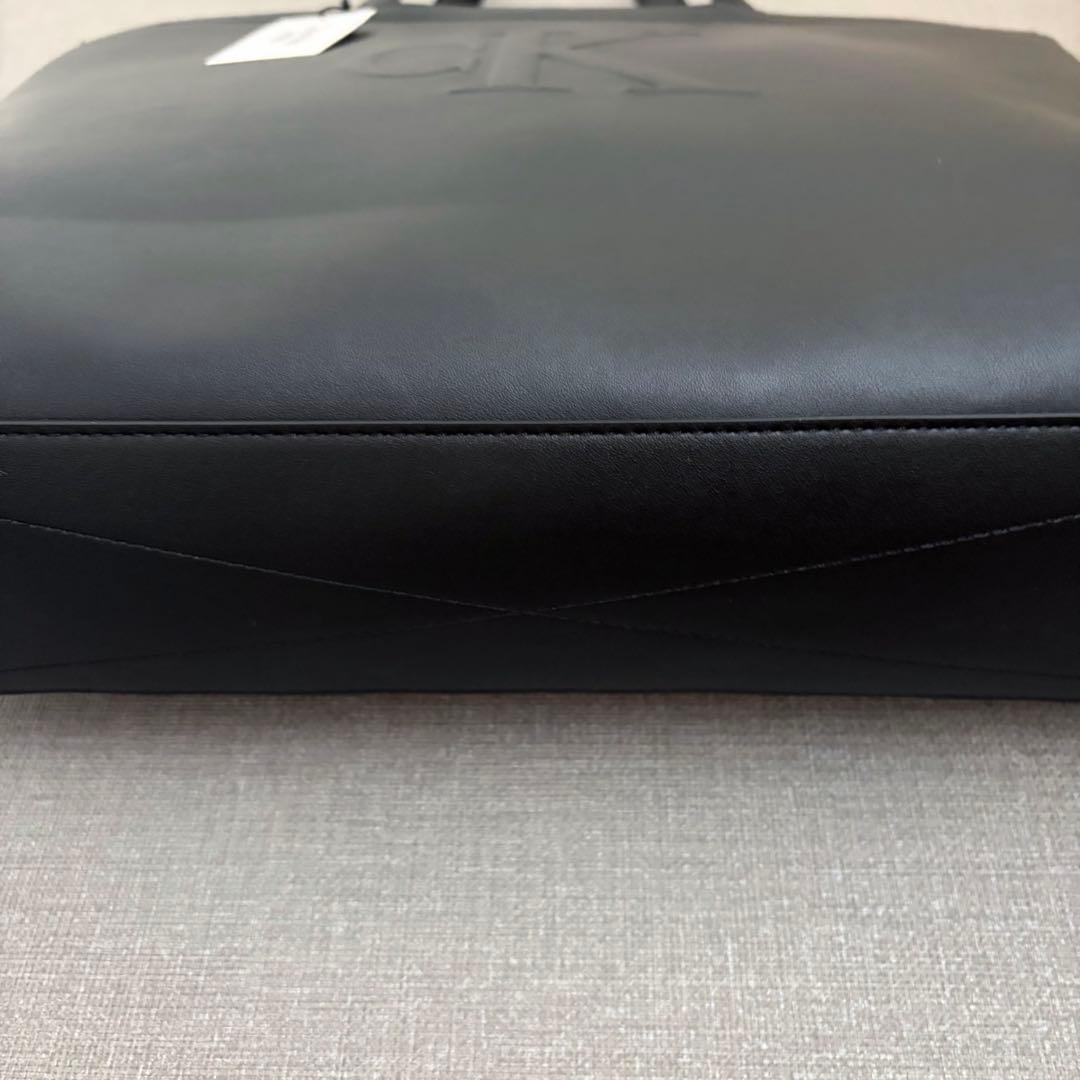 タグ付き未使用✨カルバンクライン CKロゴ ショルダー トートバッグ 黒 A4◎