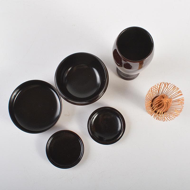 茶道具　利休茶箱　茶碗　棗など　八点　一式　V　R7520