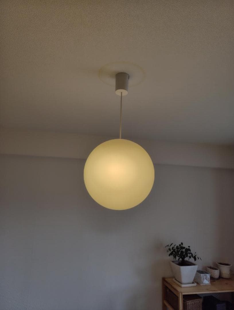 【美品】廃盤 無印良品 ペンダントライト 丸 Ｌ ホワイト