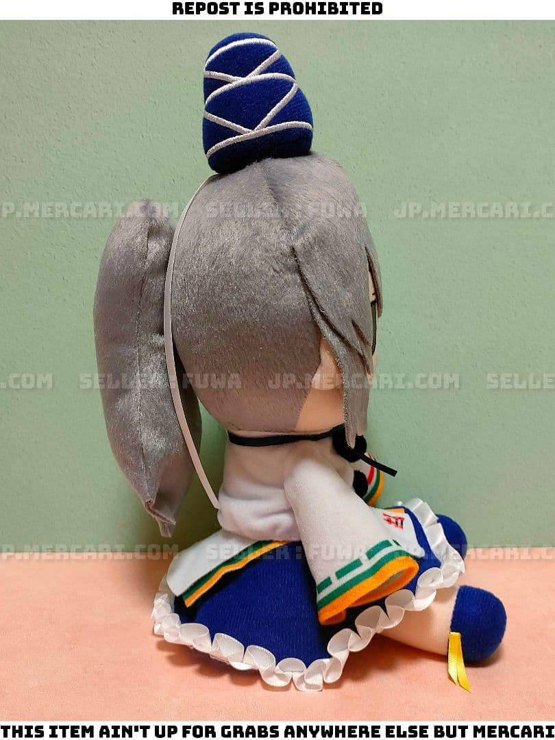 【未使用】東方project 物部布都 ふもふもふと ぬいぐるみ 缶バッジ付き