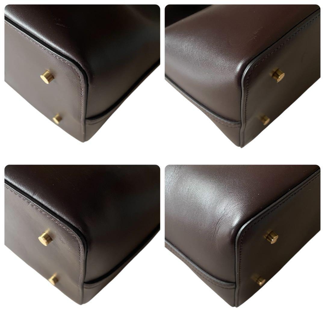 《未使用級》Elleme エレメ 2way バッグ レザー ゴールド金具 茶系