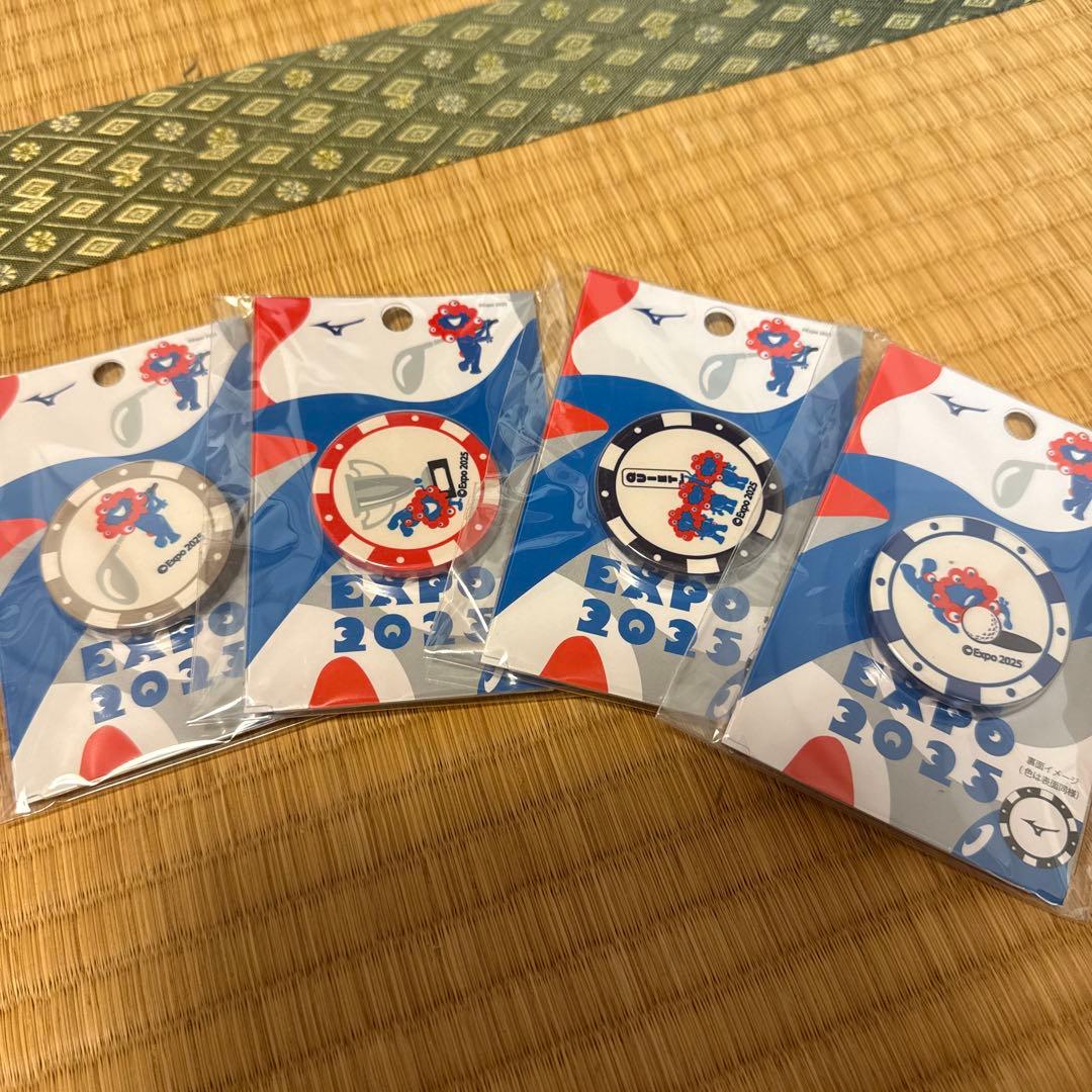 4種セット　ミズノ　ゴルフマーカー　ミャクミャク　EXPO2025