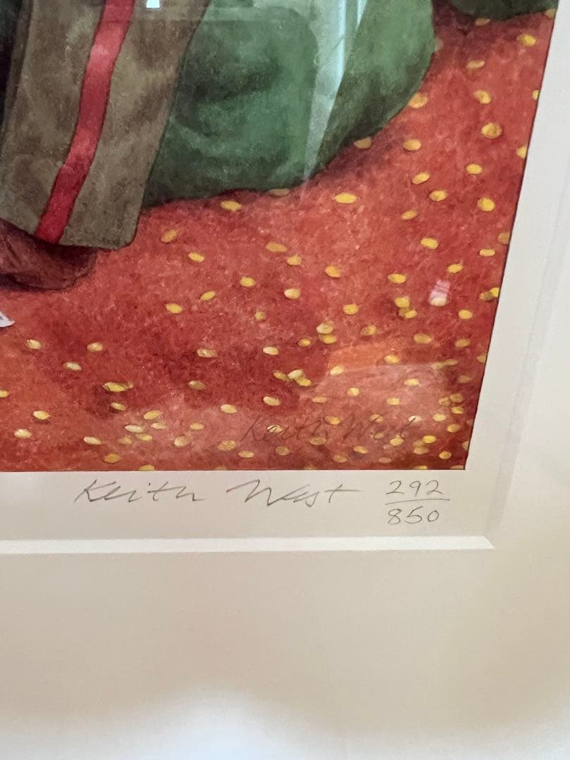 ビートルズ　ジョージ・ハリスン直筆サイン入り　リトグラフ　保存額装　新品