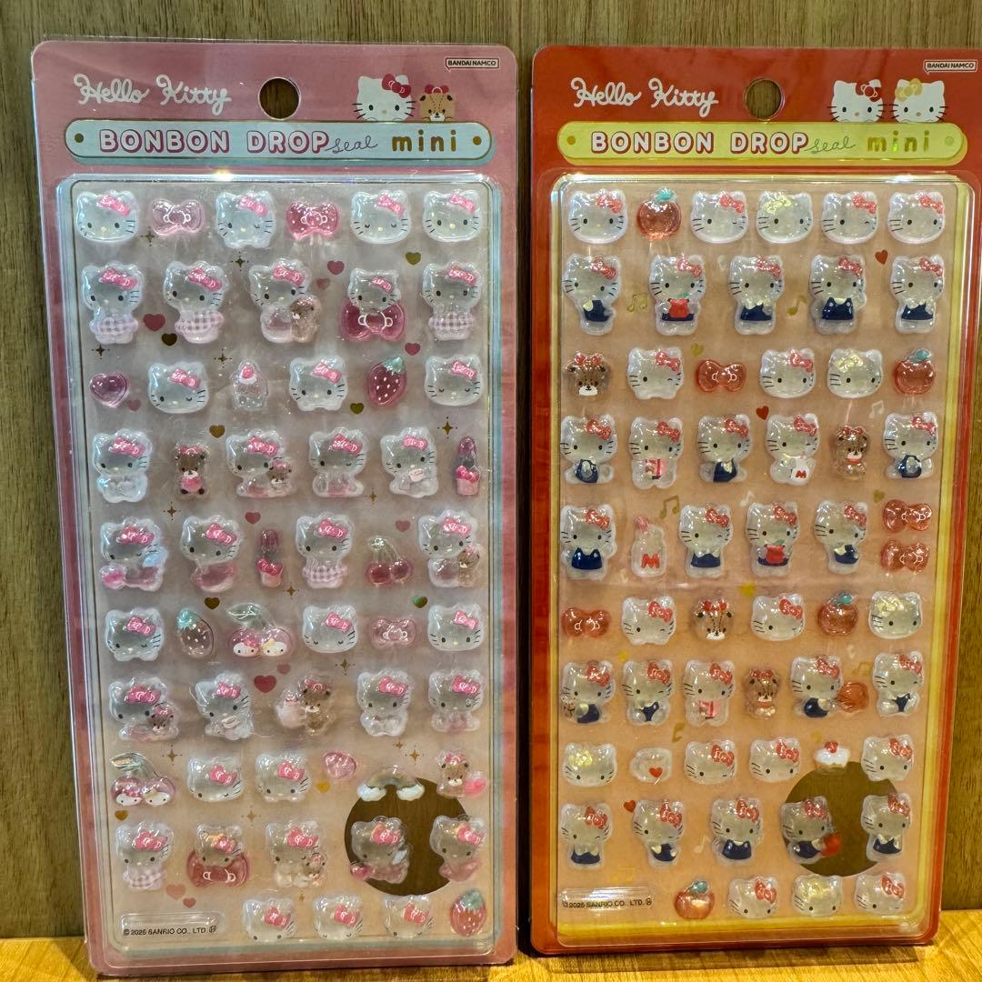 【正規品】新作　サンリオ　ボンボンドロップシール　ミニ　8枚　コンプリート　即日