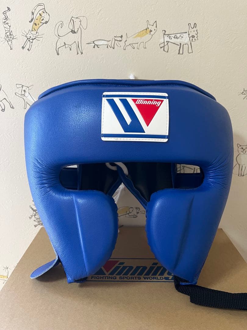 Winning ヘッドギア L ブルーフェイスガード　新品未使用　箱付き