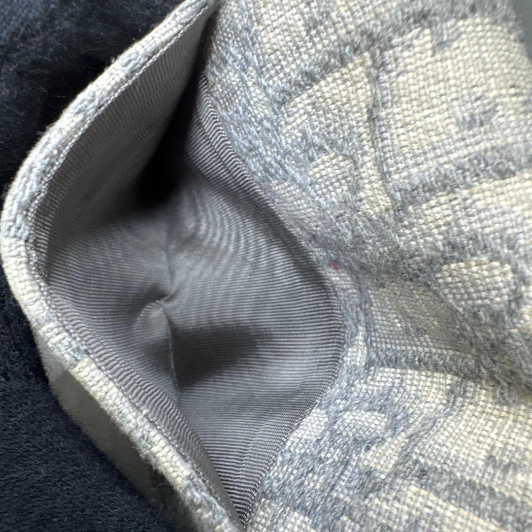 DIOR 三つ折り 財布　サドル　オブリーク　トロッター柄　ロゴチャーム