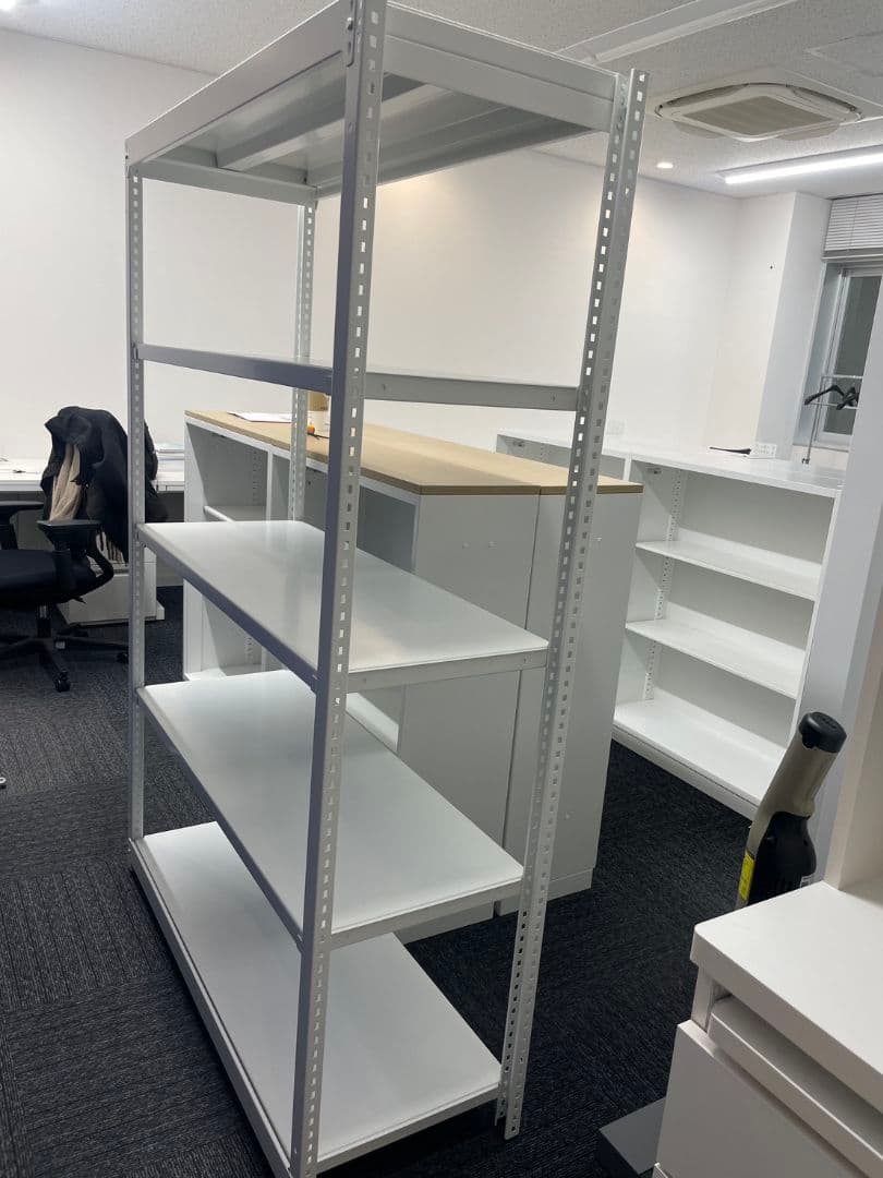 【直接取引限定】オープンラック 5段 ホワイト　キャビネット