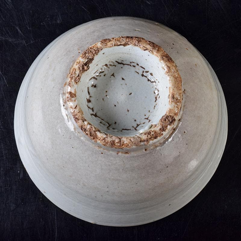 朝鮮美術　李朝　高麗白磁　茶碗　時代箱付　D　R8763