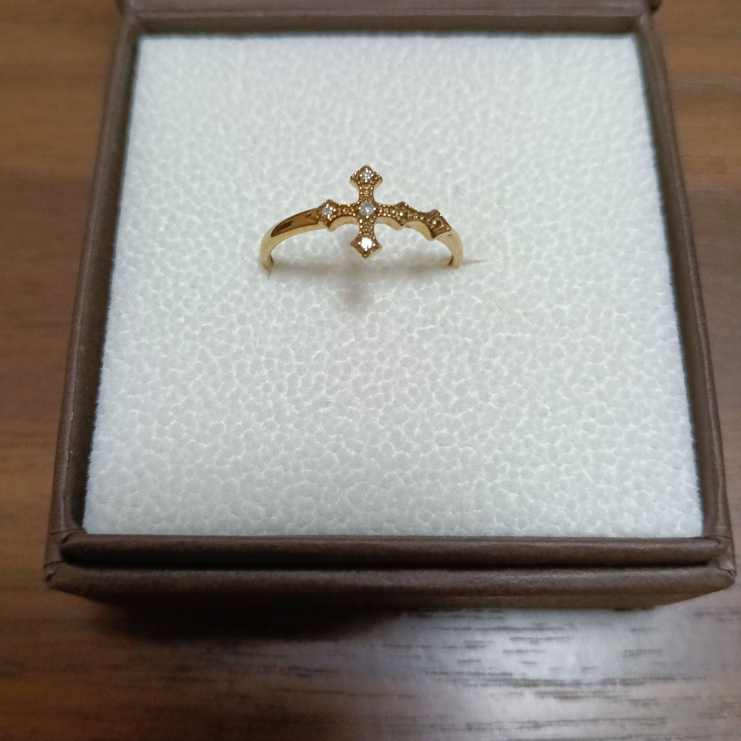 k10 クロスモチーフダイヤモンドリング