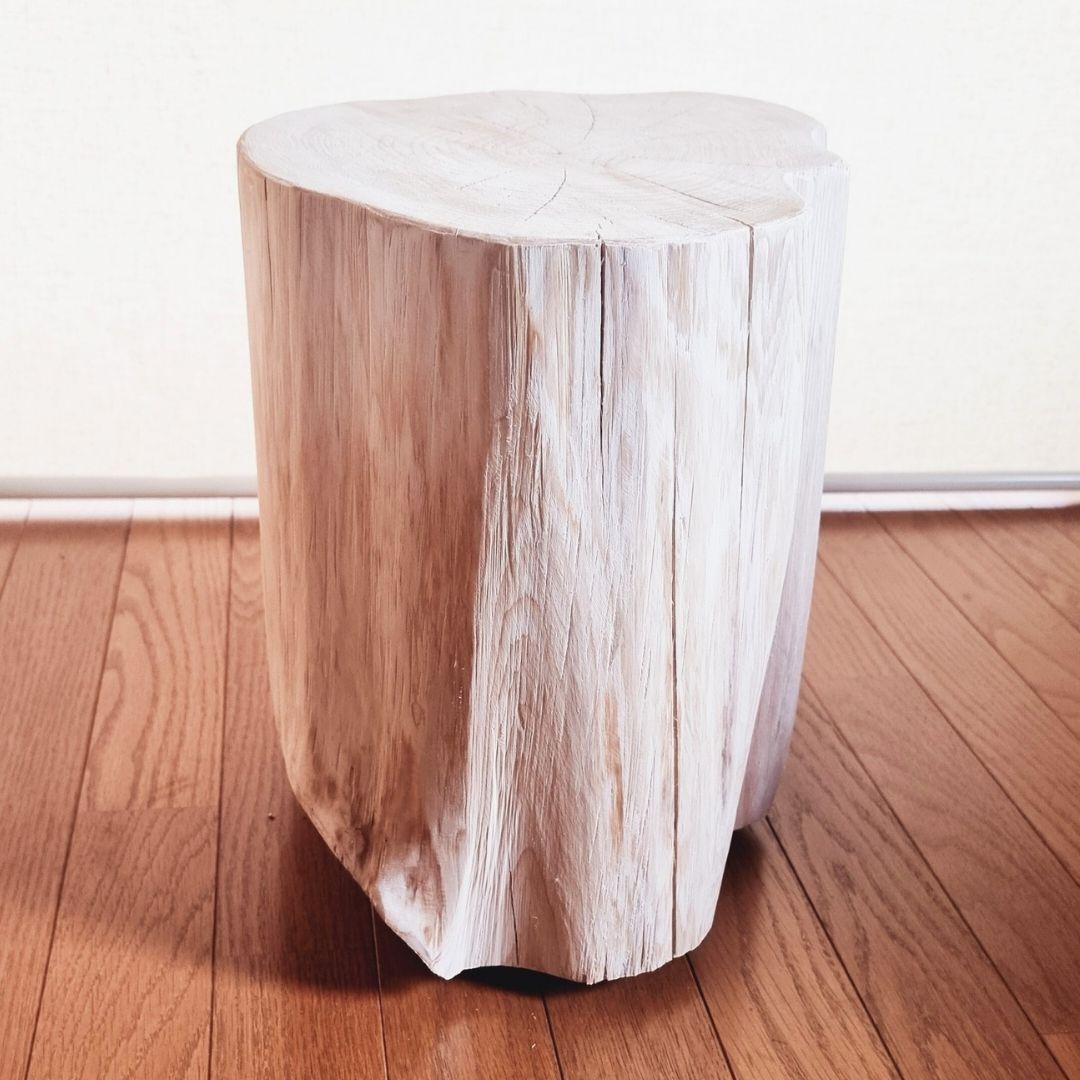 いい香り 東濃ひのき スツール・無垢無塗装・オーガニック・根元フリル