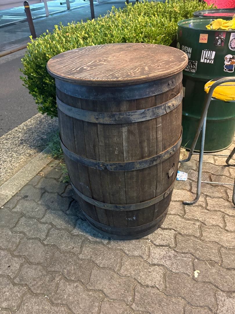 最終値下げ　樽 テーブル 木製 大型 レトロ　ヴィンテージ　アンティーク