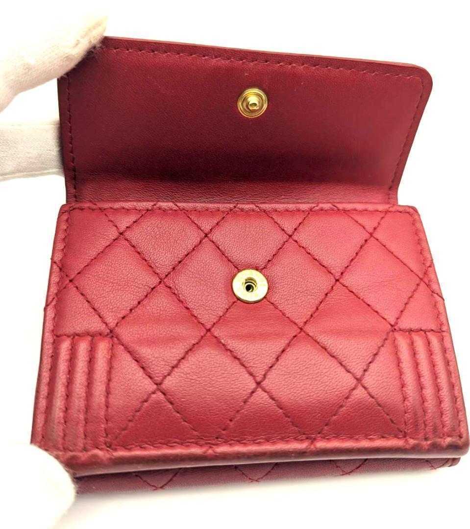 ❤️シャネル 財布　ボーイシャネル マトラッセ ゴールド金具　ラムスキン　正規品
