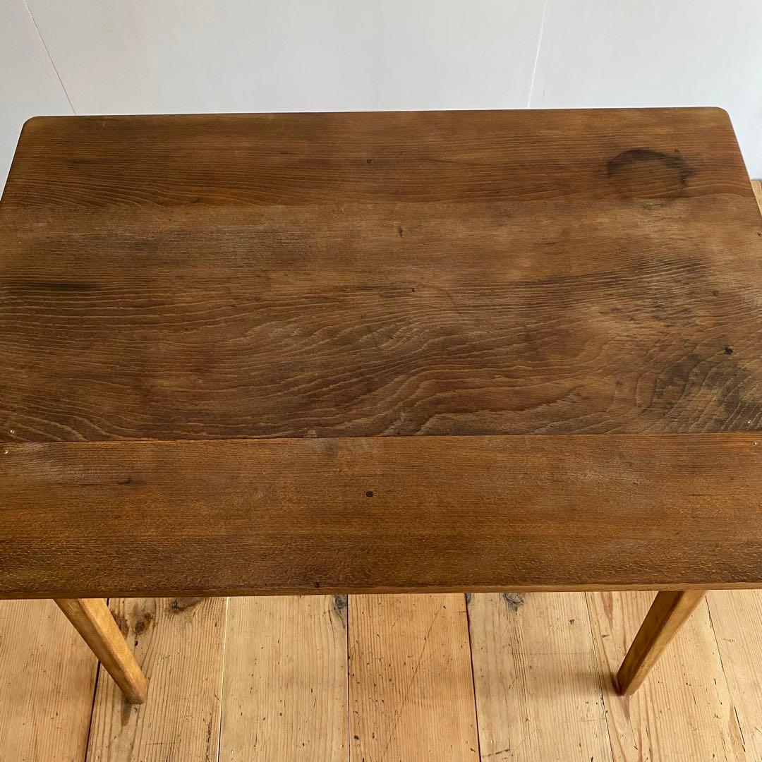 アンティーク テーブル 作業台 机 無垢材 シャビー z743