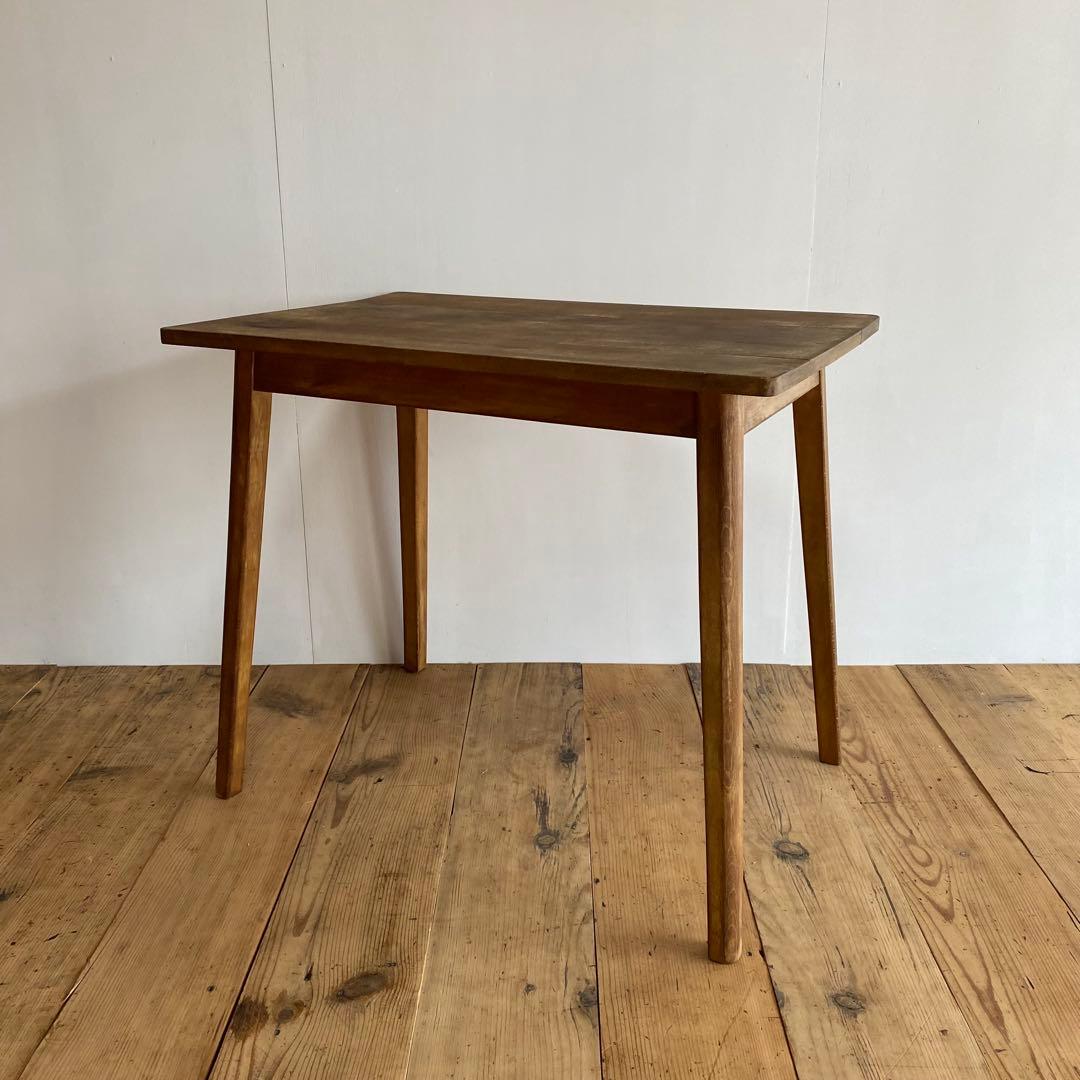 アンティーク テーブル 作業台 机 無垢材 シャビー z743