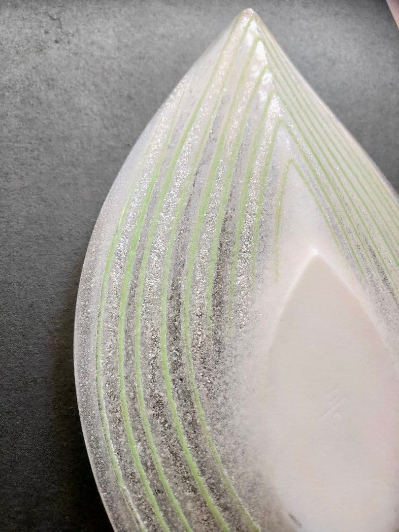 蓮の葉　パート・ド・ヴェール　額