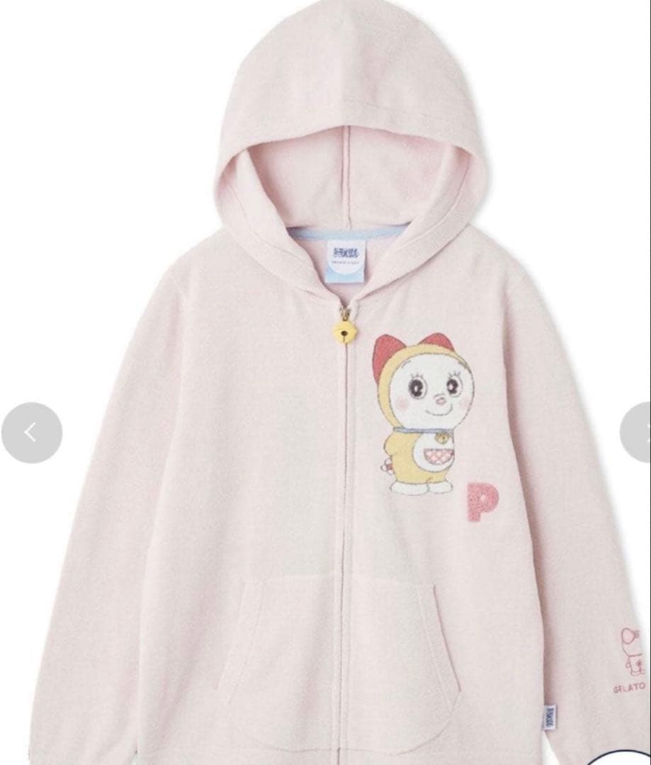 【美品】gelato pique ドラミちゃん　ジャガードパーカー　ジェラピケ