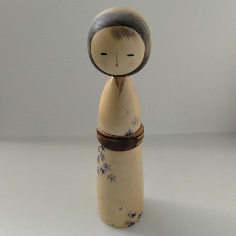 希少 レア こけし 創作こけし 高橋とし子 工人 冬ざくら 工芸品 32cm