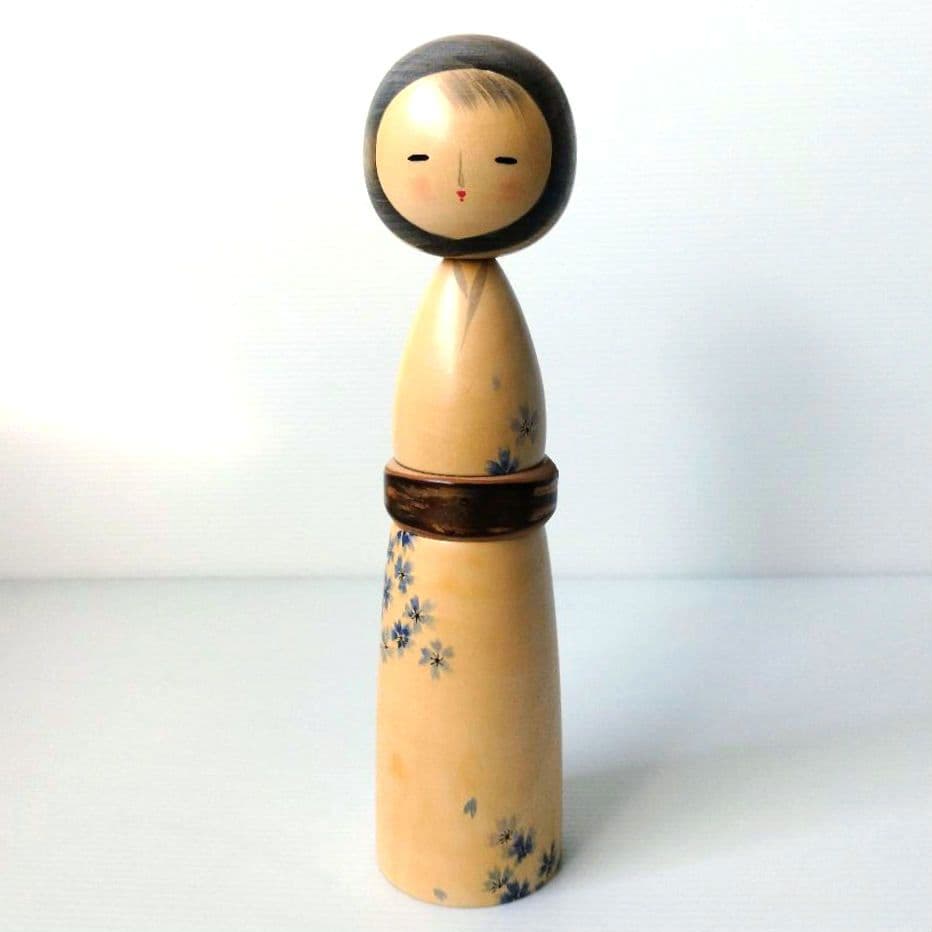 希少 レア こけし 創作こけし 高橋とし子 工人 冬ざくら 工芸品 32cm