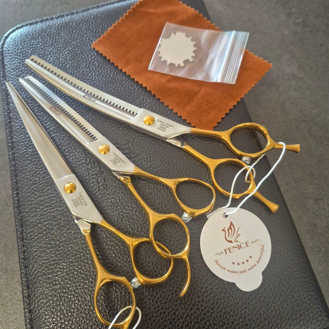 新品★フェニーチェ トリミングシザーセット★セニング&ストレートシザー