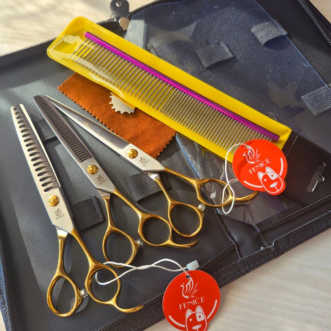 新品★フェニーチェ トリミングシザーセット★セニング&ストレートシザー