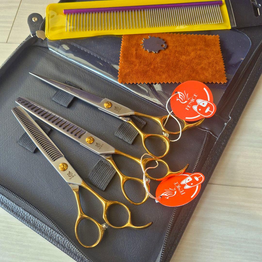 新品★フェニーチェ トリミングシザーセット★セニング&ストレートシザー
